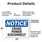 Signmission Crane Power Disconnect, 24 in W x Rectangle, Plastic OS-2PACK-NS-P-1824-L-15378 - alternate 6